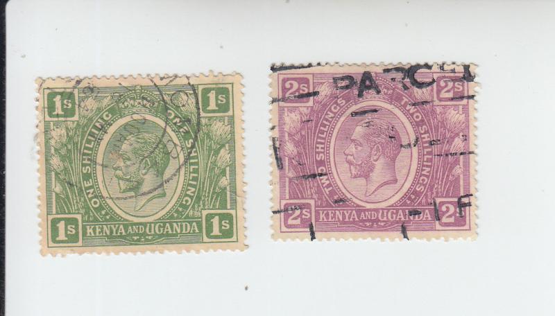 1922 Kenya & Uganda King George V (Scott 29-30) Used