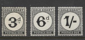 STAMP STATION PERTH Gold Coast #J6-J8 MNH/ MH 1951-52