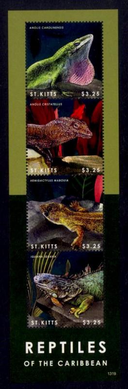 St. Kitts Sc# 863 MNH Reptiles of the Carribbean (M/S)
