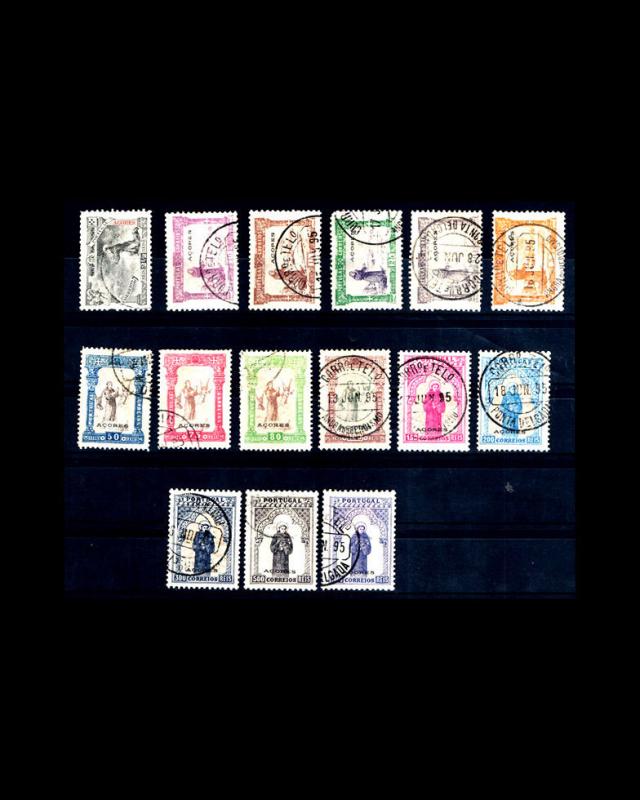 VINTAGE:AZORES-PORTUGAL 1895 USD  SCOTT #78-92 $858 LOT #1868X312Z