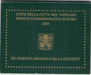 2005 Vatican City - XX World Youth Day, 2 euros in folder - FDC