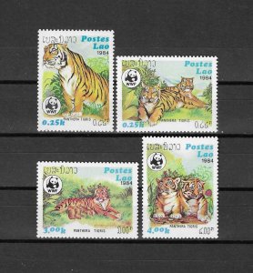 LAOS 1984 WWF SG 704/7 MNH Cat £19