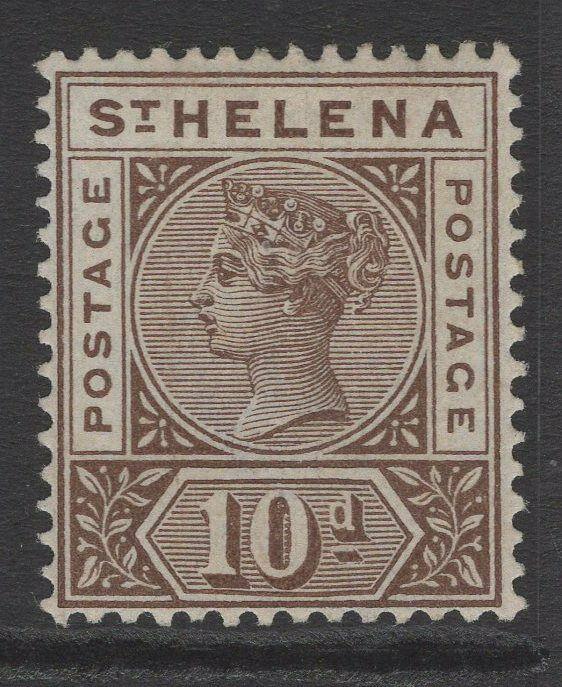ST.HELENA SG52 1896 10d BROWN MTD MINT