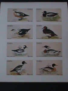 STAFFA- BEAUTIFUL LOVELY BIRDS IMPERF-MNH-SHEET-VERY FINE-EST $12