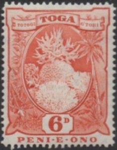 Tonga 1942 SG79 6d Coral MNH