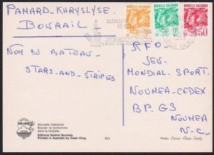 NEW CALEDONIA 1993 local rate postcard - Bourail slogan cancel.............B5415