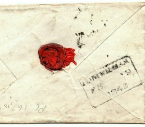 GB Cover SCOTS MALTESE CROSS *Fort William* 1842 Bolton Banker {samwells}NN173