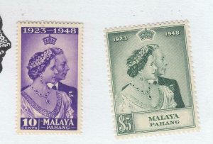 [SOLD] MALAYA PAHANG # 44-45 VF-MNH KGV1 SILVER WEDDING((()