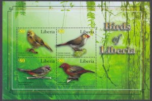 2011 Liberia 5872-5875KL Birds  9,00 €