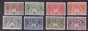 Cayman Is.-Sc#69-76- id13-unused NH og short set to the 6p KGV-1932-please note