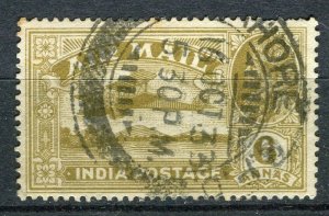 INDIA; 1929 early GV AIR MAIL issue fine used Shade of 6a. value,