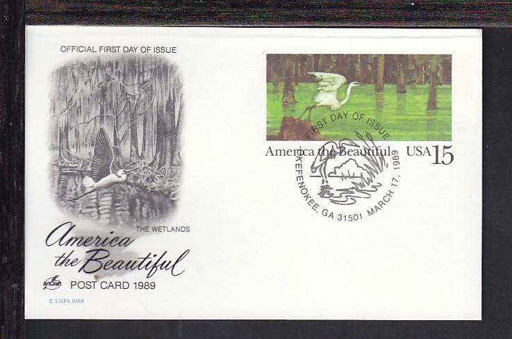 US UX129 Wetlands 1989 Artcraft U/A FDC F897