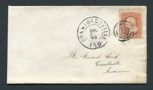 1868 Crawfordsville, Indiana to Greencastle, Indiana