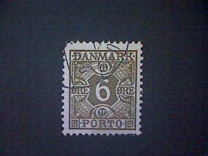 Denmark (Danmark), Scott #J28, used (o) postage due, numeral of value, 6ø