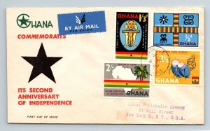 Ghana 1959 FDC - 2nd Anniversary of Independence - F12873