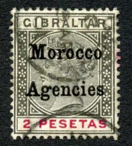 Morocco Agencies SG16 2pi opt type 2 Fine used Cat 65 pounds