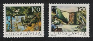 Yugoslavia Wildlife Bridge Nature Protection River Tara 2v 1986 MNH