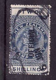 New Zealand-Sc#O38- id7-used QV Official 2sh blue-1914-