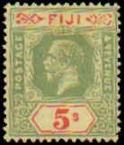 Fiji #106 Hinged Single High Value, 1922, Hinged
