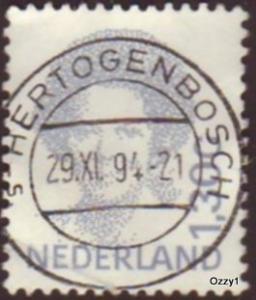 Netherlands 1991 Sc#777 SG1600 1.30G Gray Queen Beatrix Used