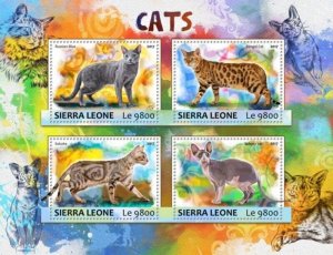 Sierra Leone - 2017 Cat on Stamps - 4 Stamp Sheet - SRL17318a