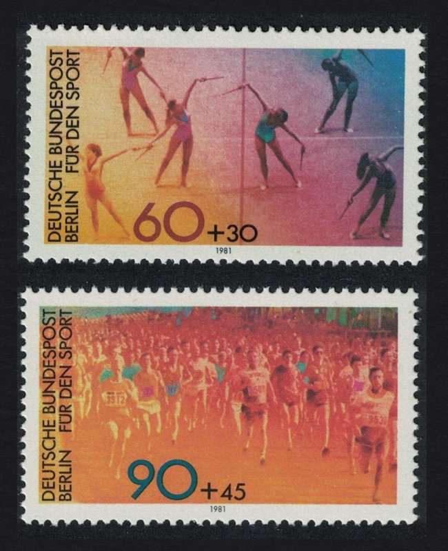 Berlin Gymnastics Cross-country Race Sport Promotion Fund 2v 1981 MNH