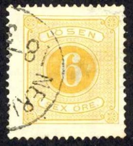 Sweden Sc# J4 Used (a) 1874 6o Postage Due