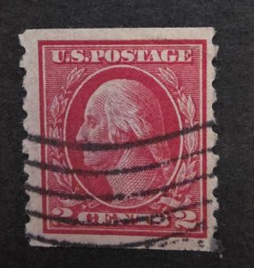US Scott 413 Used Coil Stamp 2c George Washington T19682