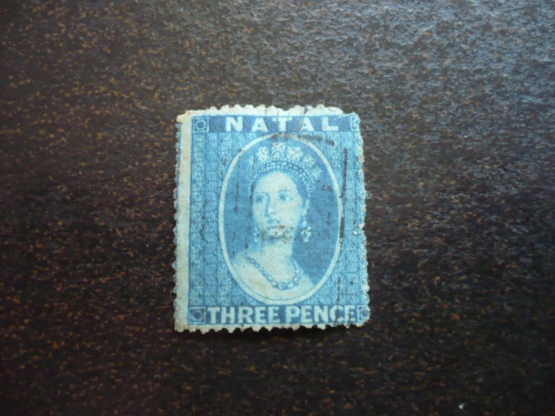 Stamps - Natal - Scott# 12 - Used Part Set of 1 Stamp