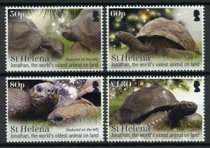 St Helena Turtles Stamps 2019 MNH Jonathan Oldest Land Animal Tortoises 4v Set