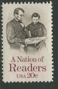 USA- Scott 2106- Nation of Readers - 1984 - MNH - Single 20c Stamp