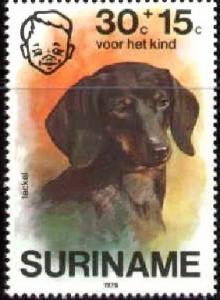 Dog, Dachshund, Surinam SC#B233 MNH