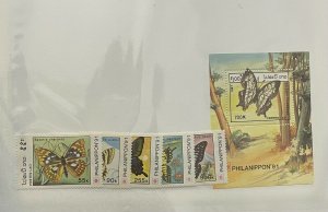 Stamps Laos Scott #1048a-1048f nh
