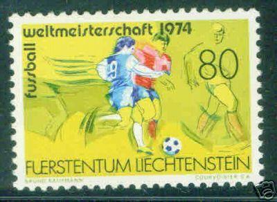 LIECHTENSTEIN Scott 549 MNH** 1974 World Soccer Champion