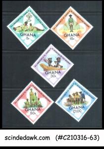 GHANA - 1972 65th ANNIVERSARY BOY SCOUT MOVEMENT - 5V - MINT NH
