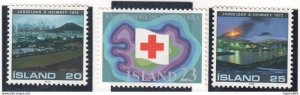 Sp758 1975 Iceland Volcanoe Heimaey 50Th Anniversary Red Cross Michel #500,1,...