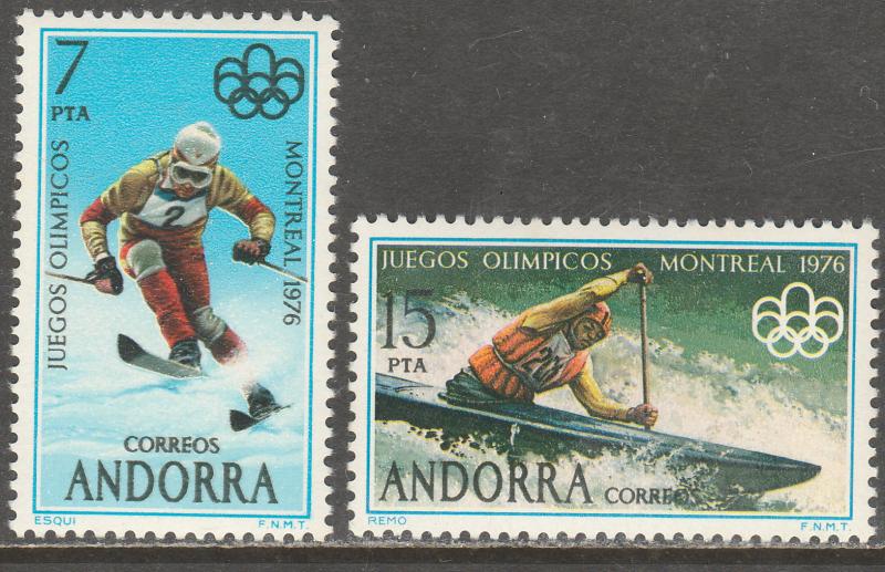 ANDORRA (SPANISH) 94-95, MONTREAL OLYMPICS, SET OF TWO  MINT, NH. F-VF. (113)