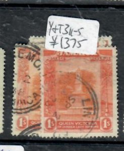 JAMAICA   1/-    SG 102-102A     VFU    P0324H