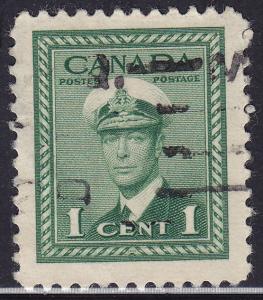 Canada 249 King George VI WWII War 1¢ 1942