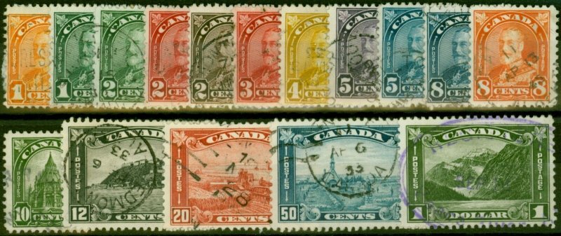 Canada 1930-31 Set of 16 SG288-303 Fine Used