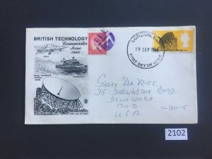 $1 World MNH Stamps (2102) GB Technology 1966 Cover with Space