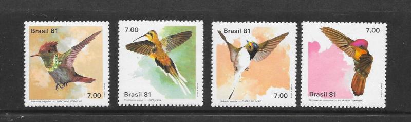 BIRDS - BRAZIL HUMMINGBIRDS #1739-42  MNH