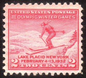 1932, US 2c, Winter Olympic Games 1932, MH, Sc 716