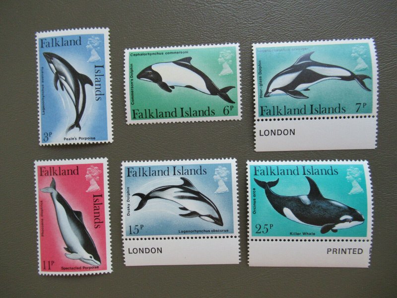 1980 Falkland Island Porpoise Stamp Set #296-303 MNH