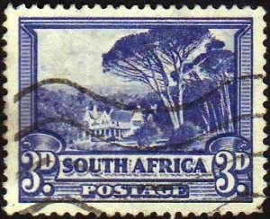 South Africa 1933 Sc#39a, SG#45c 3d Groote Schuur Cecil Rhodes House USED.