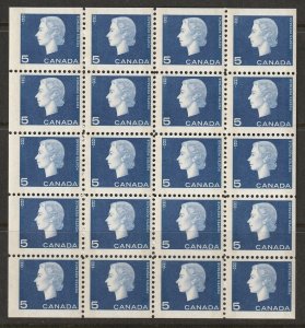 Canada 1962 Sc 405bq mini pane tagged MNH**