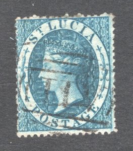 St. Lucia, Scott #2   VF, Used, Queen Victoria, CV $175.00 ... 6010002