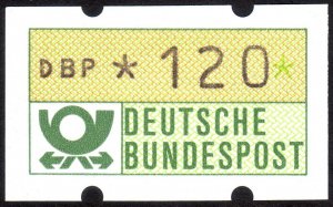 1981, Germany, 120pf ATM label, MNH, Mi ATM1