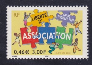 France 2832 MNH 2001 Law Guaranteeing Freedom of Association Centennial Issue