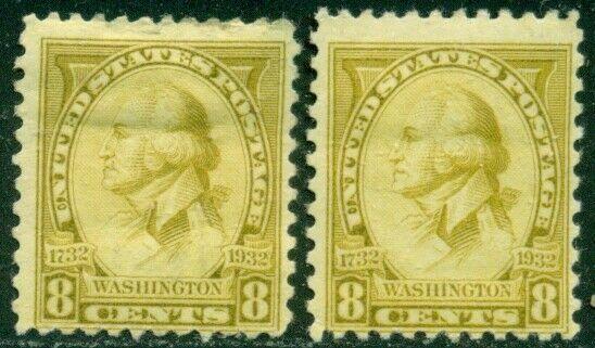 SCOTT # 713, MINT, OG, H/HR, FINE/BETTER, 2 STAMPS, GREAT PRICE!